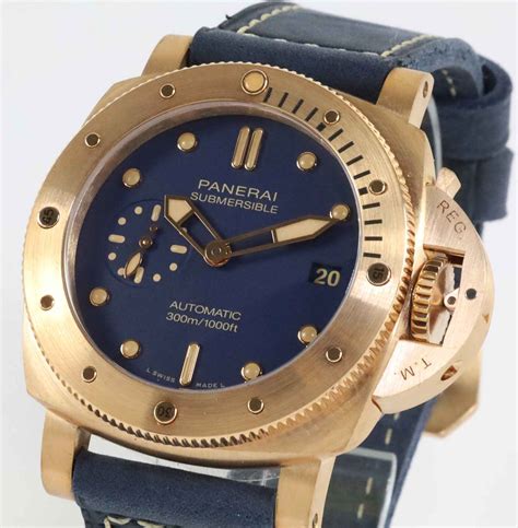 panerai bronzo blue dial|panerai bronzo 42mm.